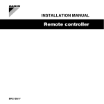 Daikin BRC1D517 Installation manual