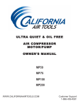 California Air Tools MP50 Owner`s manual