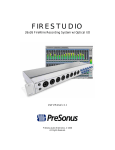 PRESONUS FireStudio User`s manual
