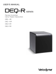 Velodyne DEQ-15R User`s manual