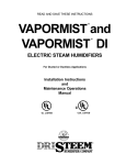 DriSteem VAPORMIST DI Specifications