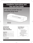 Whirlpool RH3730 Specifications