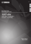 Yamaha YHT-800 Owner`s manual