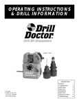 Drill Master 500X Operating instructions