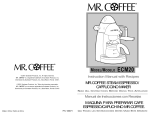 Mr. Coffee ES series Instruction manual