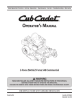 Cub Cadet Z-48 Operator`s manual
