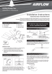 Airflow Ceiling fans Operating instructions