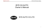 BYD  G3 AUTO Owner`s manual
