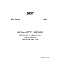 APC 5000UXI User manual