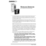DAVIS Wireless Repeater 7614 Installation manual
