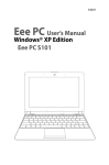 Asus Eee PC S101H XP User`s manual