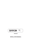 Barco R9002400 Installation manual