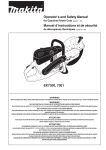 Makita EK7301 Operator`s manual