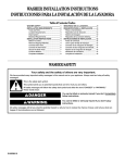 washer installation instructions instrucciones para la