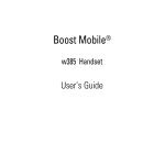 Boost W385 User`s guide