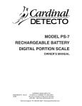 Detecto PS-4 Owner`s manual