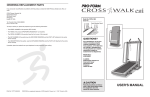 Pro-Form Cross Walk CSI User`s manual