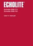 Echolite Echolite DSB-791 User`s manual