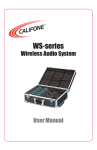 Califone WS Series User manual