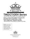 Crown Boiler TWZ150 Instruction manual
