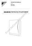 Daikin MC707B Flash Streamer Air Purifier Operation Manual