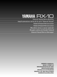Yamaha RX-10 Owner`s manual