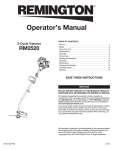 Remington RM2520 Operator`s manual