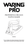 WMK300A Professional Belgian Waffle Maker Instruction