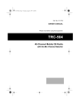 Radio Shack TRC-504 Owner`s manual