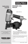 CHICAGO COIL ROOFING NAILER Instruction manual