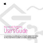Apple Macintosh Performa 6200CD and 6300CD Series User`s guide
