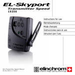 Elinchrom EL-SKYPORT Transmitter Speed 19350 Operating instructions