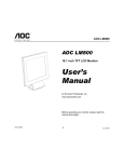 AOC LM800 User`s manual