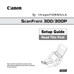 Canon 3323B001 - imageFORMULA ScanFront 220e Setup guide
