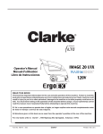 Clarke Image 20 IX Operator`s manual