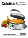 Cuisinart WAF6 - Traditional Waffle Maker Operating instructions