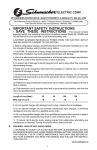 Schumacher Electric SF-1252MA Operating instructions