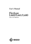 Eizo FLEXSCAN L680 - User`s manual