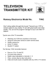 Ramsey Electronics SS70A Instruction manual