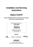 Alpha Boilers Alpha C27 Technical data