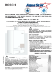 AquaStar 125FX LP Operating instructions