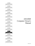 Alpha Microsystems AM-6060 Owner`s manual