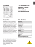 Behringer PRO MIXER DJX750 User manual