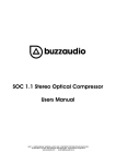 Buzzaudio SOC 1.1 Stereo Optical Compressor Specifications