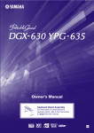 Yamaha DGX630B - 88 Key Portable Grand Owner`s manual