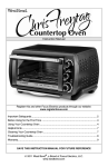 West Bend Chris Freytag Countertop Oven Instruction manual