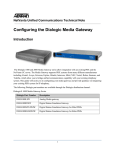 NetVanta UC Server 4.5 - Configuring the Dialogic Media Gateway