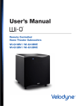 Velodyne Wi-Q12BVE User`s manual