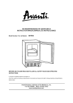 Avanti IM15SS Instruction manual