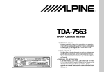 Alpine TDA-7563 Owner`s manual
